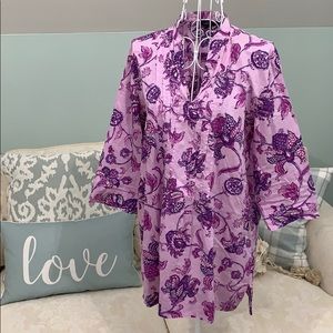 Lands' End floral tunic